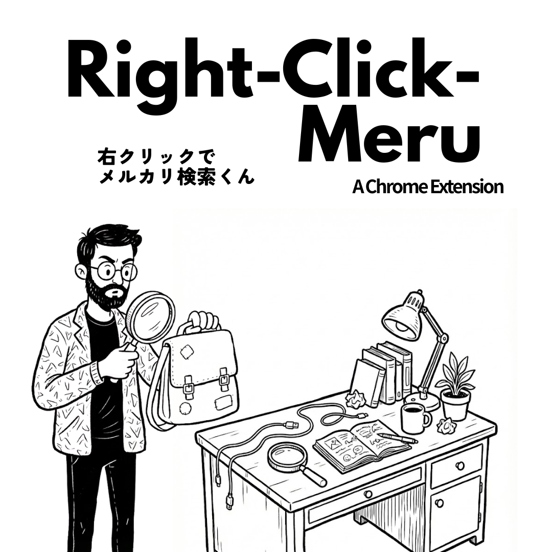 メルカリで検索を右クリックに追加するChrome用拡張機能ツール「RIght-Click-Meru」の配布